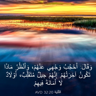 Picture 03 - اَلتَّثْنِيَة 32:20 AVD - وَقَالَ: أَحْجُبُ وَجْهِي - Bible Verse Picture