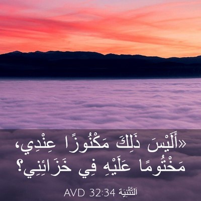 Picture 03 - اَلتَّثْنِيَة 32:34 AVD - «أَلَيْسَ ذَلِكَ - Bible Verse Picture