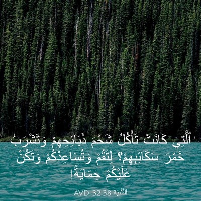 Picture 03 - اَلتَّثْنِيَة 32:38 AVD - ٱلَّتِي كَانَتْ تَأْكُلُ - Bible Verse Picture