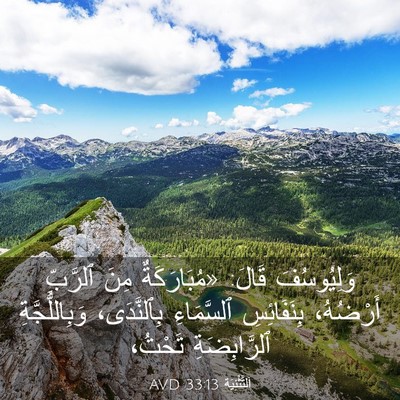 Picture 03 - اَلتَّثْنِيَة 33:13 AVD - وَلِيُوسُفَ قَالَ: - Bible Verse Picture