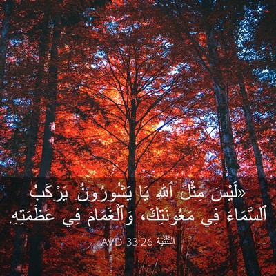 Picture 03 - اَلتَّثْنِيَة 33:26 AVD - «لَيْسَ مِثْلَ ٱللهِ يَا - Bible Verse Picture
