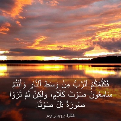 Picture 03 - اَلتَّثْنِيَة 4:12 AVD - فَكَلَّمَكُمُ ٱلرَّبُّ - Bible Verse Picture