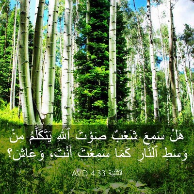 Picture 03 - اَلتَّثْنِيَة 4:33 AVD - هَلْ سَمِعَ شَعْبٌ صَوْتَ - Bible Verse Picture