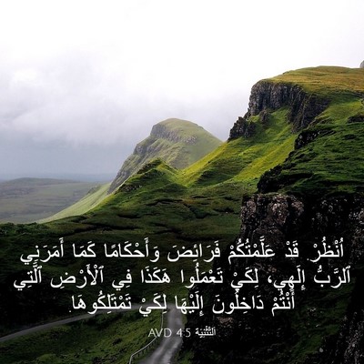 Picture 03 - اَلتَّثْنِيَة 4:5 AVD - اُنْظُرْ. قَدْ - Bible Verse Picture