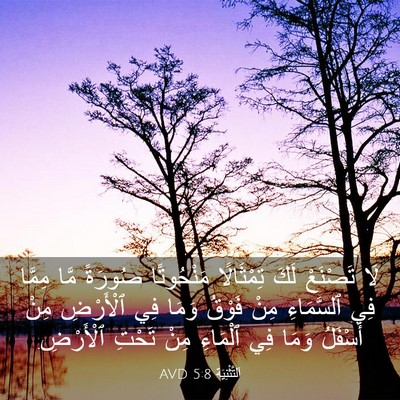 Picture 03 - اَلتَّثْنِيَة 5:8 AVD - لَا تَصْنَعْ لَكَ - Bible Verse Picture