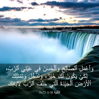 Picture 03 - اَلتَّثْنِيَة 6:18 AVD - وَٱعْمَلِ ٱلصَّالِحَ - Bible Verse Picture