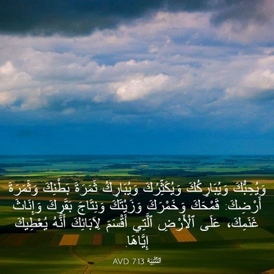 Picture 03 - اَلتَّثْنِيَة 7:13 AVD - وَيُحِبُّكَ وَيُبَارِكُكَ - Bible Verse Picture