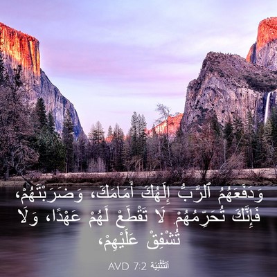 Picture 03 - اَلتَّثْنِيَة 7:2 AVD - وَدَفَعَهُمُ ٱلرَّبُّ - Bible Verse Picture