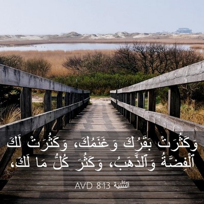 Picture 03 - اَلتَّثْنِيَة 8:13 AVD - وَكَثُرَتْ بَقَرُكَ - Bible Verse Picture