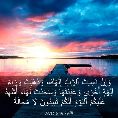 Picture 03 - اَلتَّثْنِيَة 8:19 AVD - وَإِنْ نَسِيتَ ٱلرَّبَّ - Bible Verse Picture