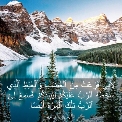 Picture 03 - اَلتَّثْنِيَة 9:19 AVD - لِأَنِّي فَزِعْتُ مِنَ - Bible Verse Picture