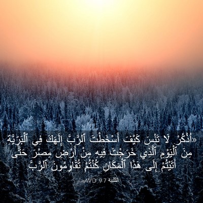 Picture 03 - اَلتَّثْنِيَة 9:7 AVD - «اُذْكُرْ. لَا تَنْسَ - Bible Verse Picture