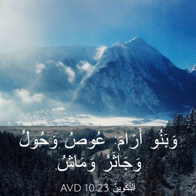 Picture 03 - اَلتَّكْوِينُ 10:23 AVD - وَبَنُو أَرَامَ: عُوصُ - Bible Verse Picture