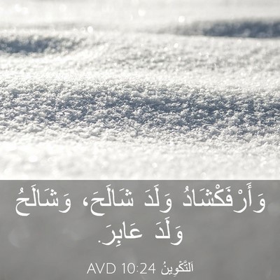 Picture 03 - اَلتَّكْوِينُ 10:24 AVD - وَأَرْفَكْشَادُ وَلَدَ - Bible Verse Picture