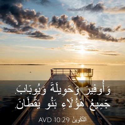 Picture 03 - اَلتَّكْوِينُ 10:29 AVD - وَأُوفِيرَ وَحَوِيلَةَ - Bible Verse Picture