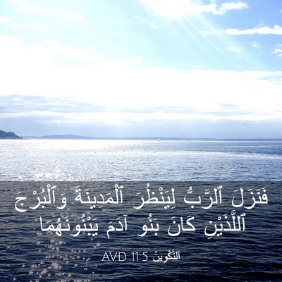 Picture 03 - اَلتَّكْوِينُ 11:5 AVD - فَنَزَلَ ٱلرَّبُّ - Bible Verse Picture