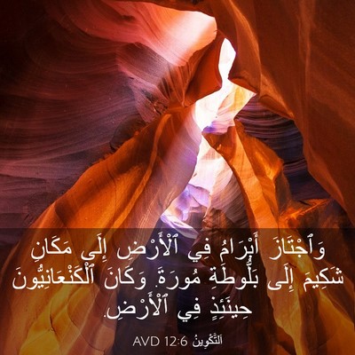 Picture 03 - اَلتَّكْوِينُ 12:6 AVD - وَٱجْتَازَ أَبْرَامُ فِي - Bible Verse Picture