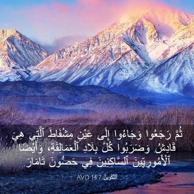 Picture 03 - اَلتَّكْوِينُ 14:7 AVD - ثُمَّ رَجَعُوا وَجَاءُوا - Bible Verse Picture