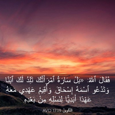 Picture 03 - اَلتَّكْوِينُ 17:19 AVD - فَقَالَ ٱللهُ: «بَلْ - Bible Verse Picture