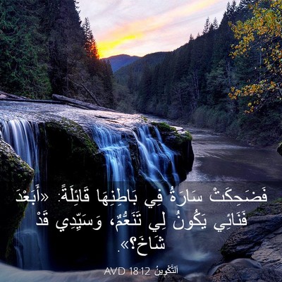 Picture 03 - اَلتَّكْوِينُ 18:12 AVD - فَضَحِكَتْ سَارَةُ فِي - Bible Verse Picture