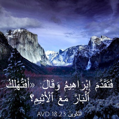 Picture 03 - اَلتَّكْوِينُ 18:23 AVD - فَتَقَدَّمَ إِبْرَاهِيمُ - Bible Verse Picture