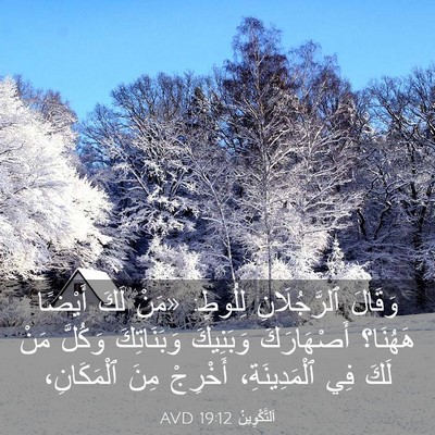 Picture 03 - اَلتَّكْوِينُ 19:12 AVD - وَقَالَ ٱلرَّجُلَانِ - Bible Verse Picture