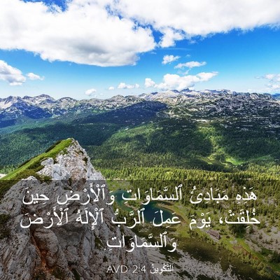 Picture 03 - اَلتَّكْوِينُ 2:4 AVD - هَذِهِ مَبَادِئُ - Bible Verse Picture