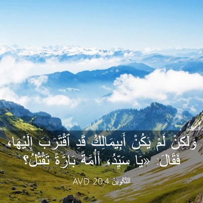 Picture 03 - اَلتَّكْوِينُ 20:4 AVD - وَلَكِنْ لَمْ يَكُنْ - Bible Verse Picture