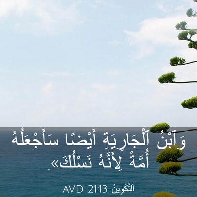 Picture 03 - اَلتَّكْوِينُ 21:13 AVD - وَٱبْنُ ٱلْجَارِيَةِ - Bible Verse Picture