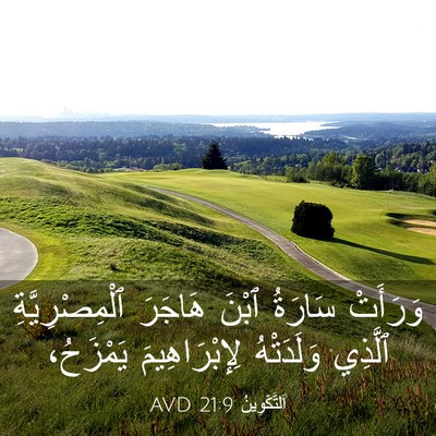 Picture 03 - اَلتَّكْوِينُ 21:9 AVD - وَرَأَتْ سَارَةُ ٱبْنَ - Bible Verse Picture