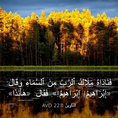 Picture 03 - اَلتَّكْوِينُ 22:11 AVD - فَنَادَاهُ مَلَاكُ - Bible Verse Picture