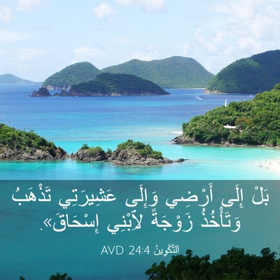 Picture 03 - اَلتَّكْوِينُ 24:4 AVD - بَلْ إِلَى أَرْضِي وَإِلَى - Bible Verse Picture