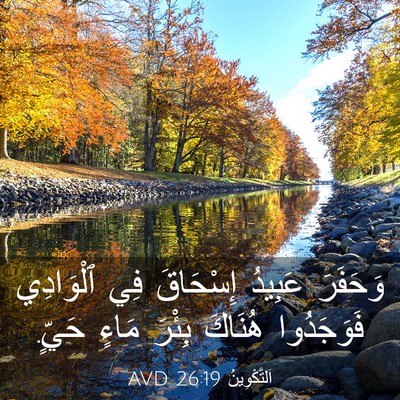 Picture 03 - اَلتَّكْوِينُ 26:19 AVD - وَحَفَرَ عَبِيدُ - Bible Verse Picture