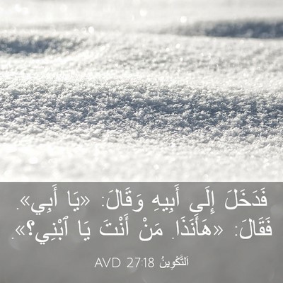 Picture 03 - اَلتَّكْوِينُ 27:18 AVD - فَدَخَلَ إِلَى أَبِيهِ - Bible Verse Picture