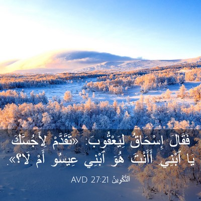 Picture 03 - اَلتَّكْوِينُ 27:21 AVD - فَقَالَ إِسْحَاقُ - Bible Verse Picture