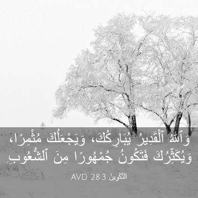 Picture 03 - اَلتَّكْوِينُ 28:3 AVD - وَٱللهُ ٱلْقَدِيرُ - Bible Verse Picture