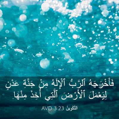 Picture 03 - اَلتَّكْوِينُ 3:23 AVD - فَأَخْرَجَهُ ٱلرَّبُّ - Bible Verse Picture
