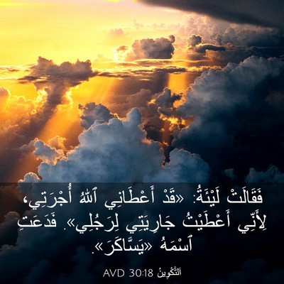 Picture 03 - اَلتَّكْوِينُ 30:18 AVD - فَقَالَتْ لَيْئَةُ: «قَدْ - Bible Verse Picture