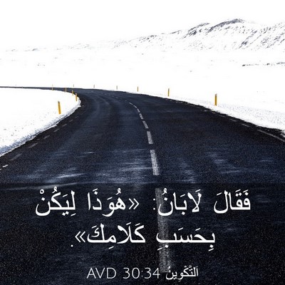 Picture 03 - اَلتَّكْوِينُ 30:34 AVD - فَقَالَ لَابَانُ: «هُوَذَا - Bible Verse Picture