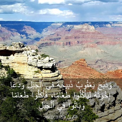 Picture 03 - اَلتَّكْوِينُ 31:54 AVD - وَذَبَحَ يَعْقُوبُ - Bible Verse Picture