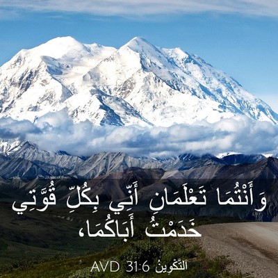 Picture 03 - اَلتَّكْوِينُ 31:6 AVD - وَأَنْتُمَا تَعْلَمَانِ - Bible Verse Picture