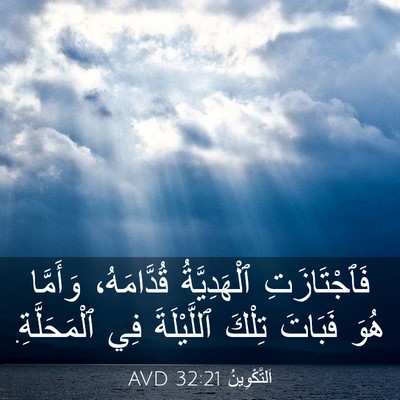 Picture 03 - اَلتَّكْوِينُ 32:21 AVD - فَٱجْتَازَتِ ٱلْهَدِيَّةُ - Bible Verse Picture