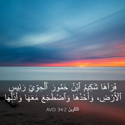 Picture 03 - اَلتَّكْوِينُ 34:2 AVD - فَرَآهَا شَكِيمُ ٱبْنُ - Bible Verse Picture