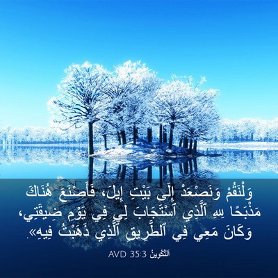 Picture 03 - اَلتَّكْوِينُ 35:3 AVD - وَلْنَقُمْ وَنَصْعَدْ - Bible Verse Picture