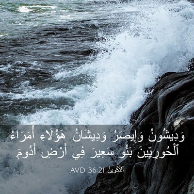 Picture 03 - اَلتَّكْوِينُ 36:21 AVD - وَدِيشُونُ وَإِيصَرُ - Bible Verse Picture