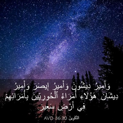 Picture 03 - اَلتَّكْوِينُ 36:30 AVD - وَأَمِيرُ دِيشُونَ - Bible Verse Picture