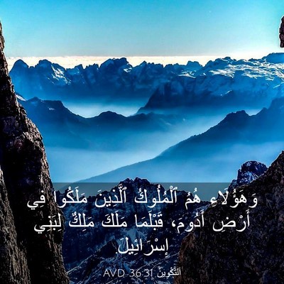 Picture 03 - اَلتَّكْوِينُ 36:31 AVD - وَهَؤُلَاءِ هُمُ - Bible Verse Picture