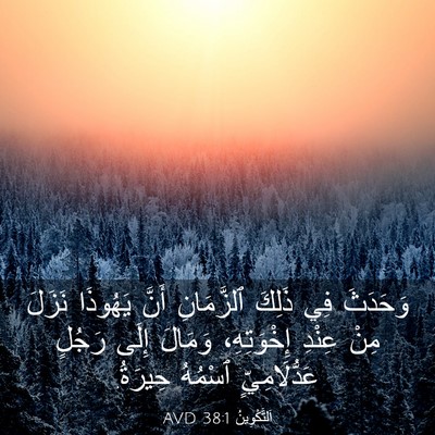 Picture 03 - اَلتَّكْوِينُ 38:1 AVD - وَحَدَثَ فِي ذَلِكَ - Bible Verse Picture