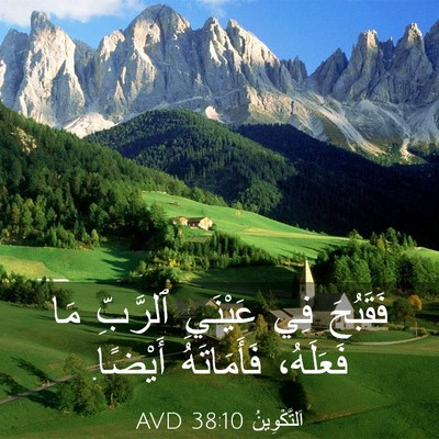 Picture 03 - اَلتَّكْوِينُ 38:10 AVD - فَقَبُحَ فِي عَيْنَيِ - Bible Verse Picture