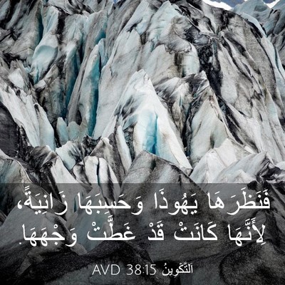 Picture 03 - اَلتَّكْوِينُ 38:15 AVD - فَنَظَرَهَا يَهُوذَا - Bible Verse Picture
